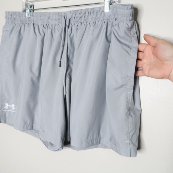Under Armour Mens Volley Shorts 2XL Gray Active Gym Training Mesh Lining - Picture 7 of 12